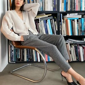 Aritzia Babaton Conan wool pants dark grey